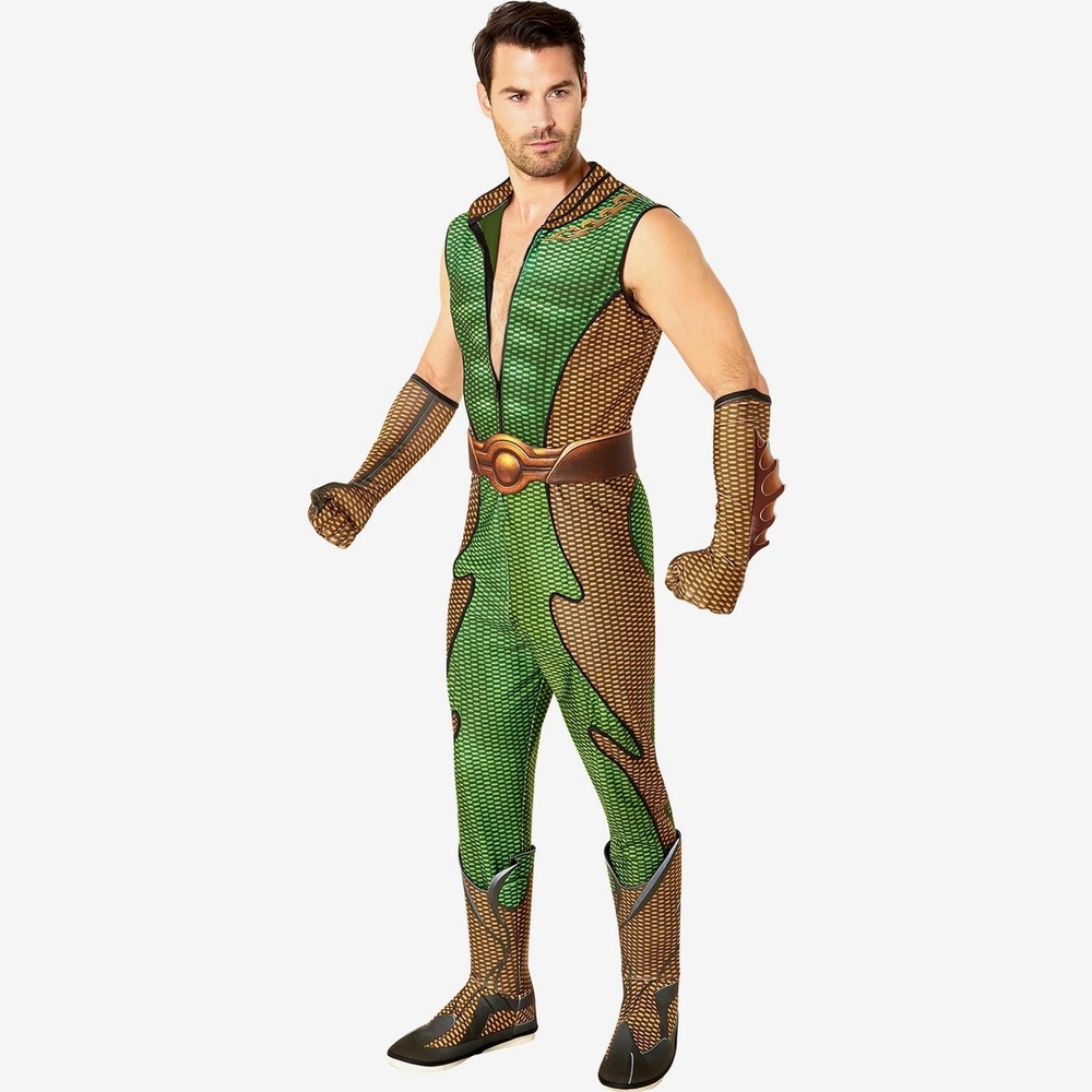 Green and Brown Superhero Costume